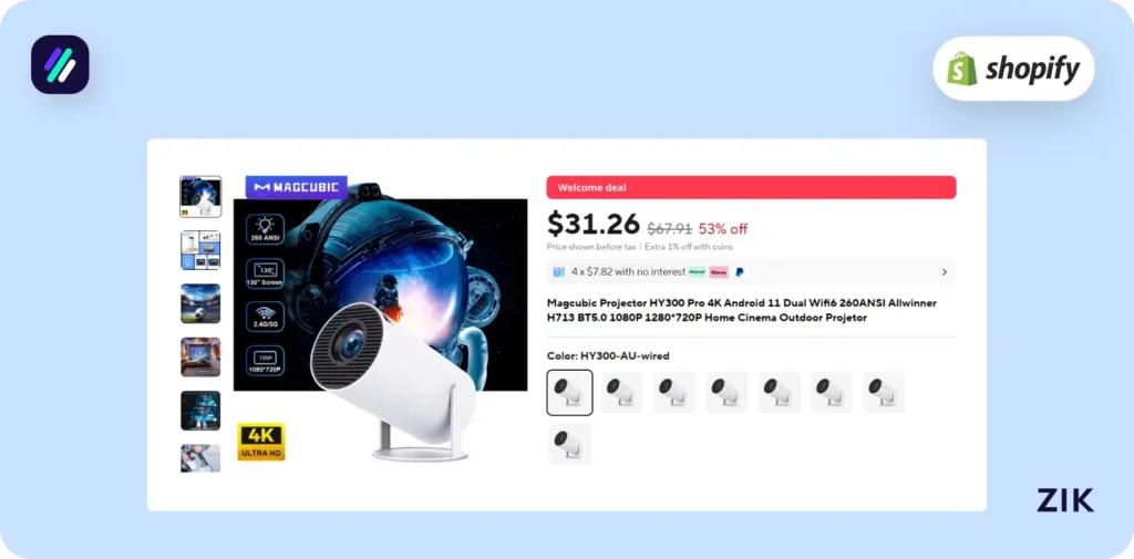 portable projector ali express