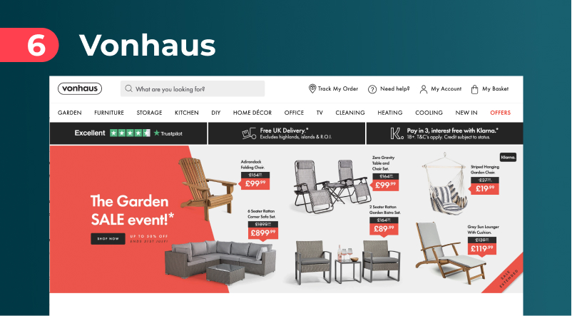 Vonhaus UK dropshipping furniture supplier