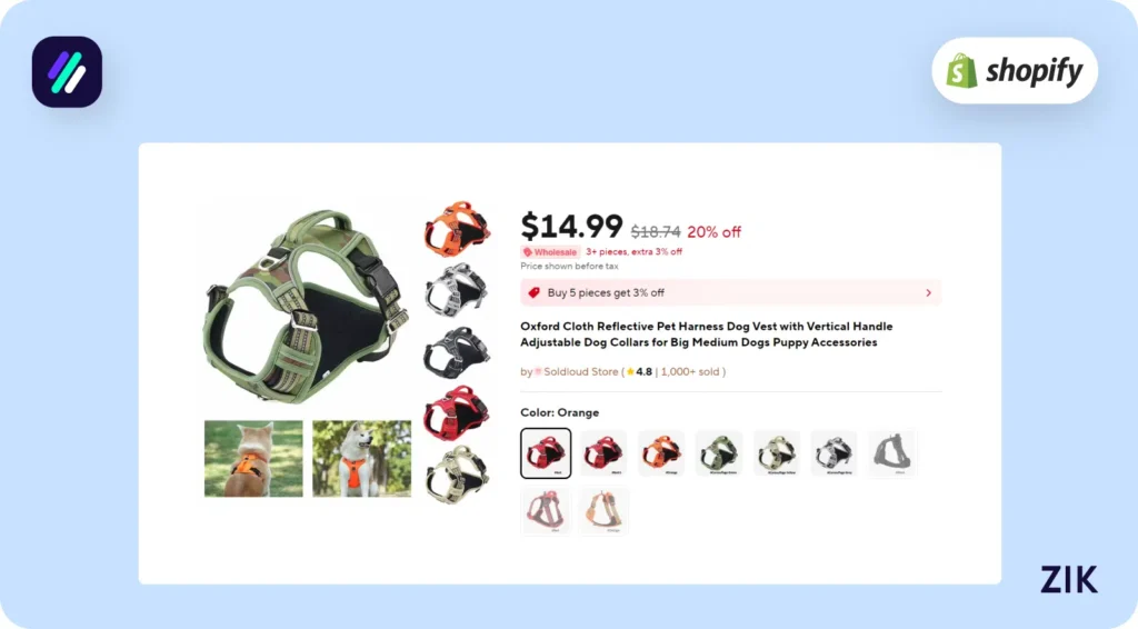 ali express dog harness