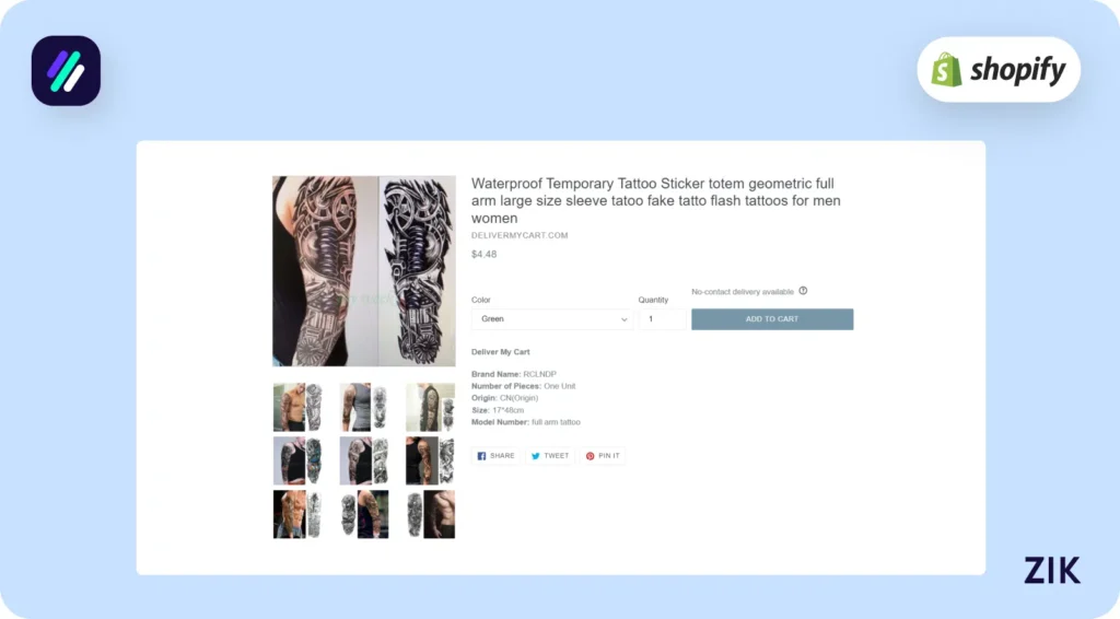 novel idea is this sticker tattoo