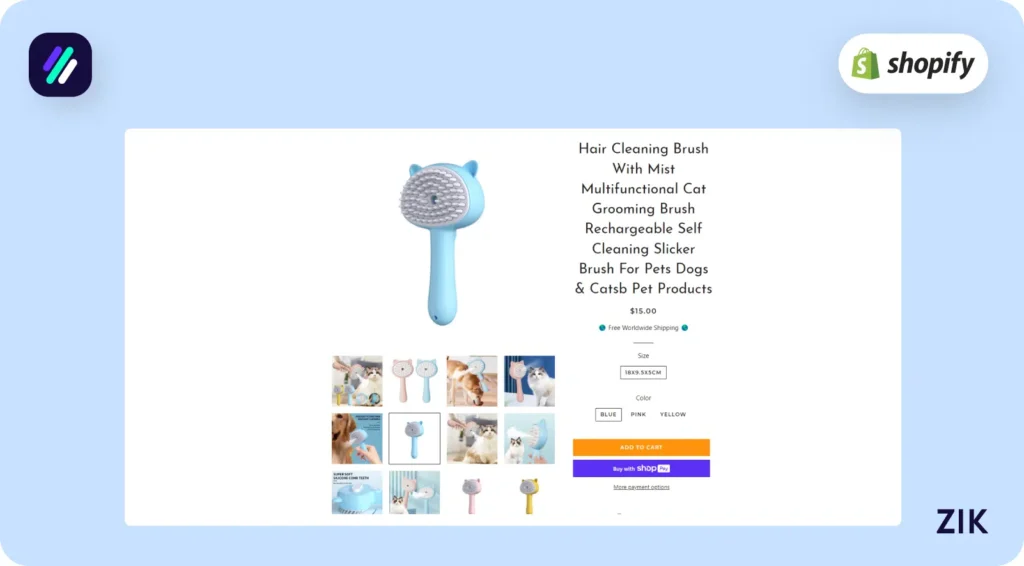 pet mist brush 