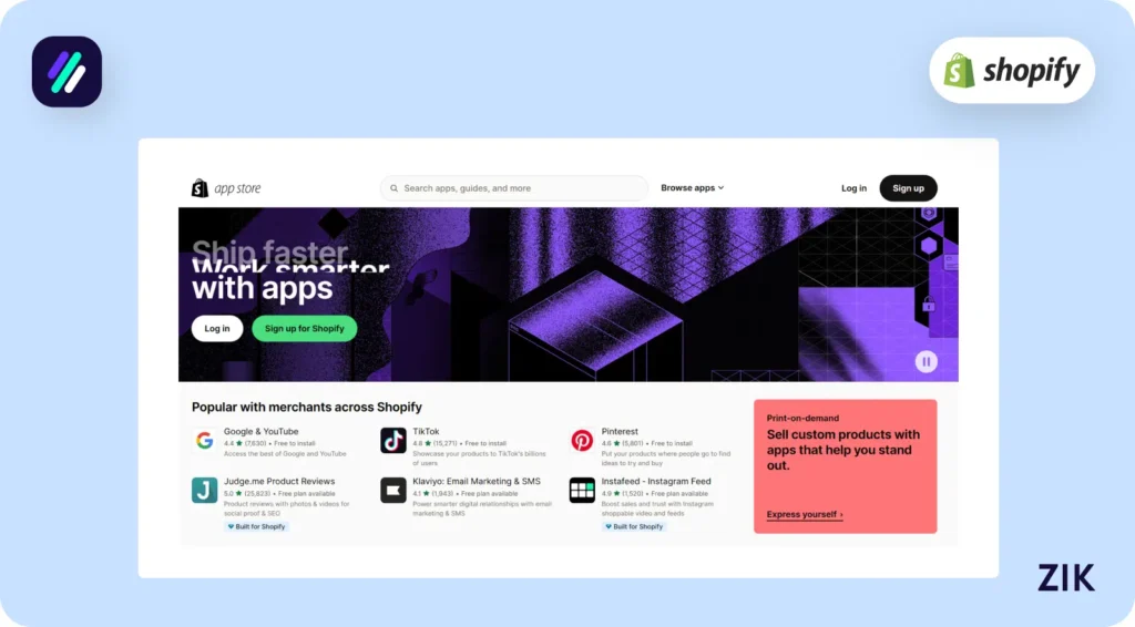 Integrate Shopify Apps